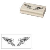 Engel vleugels Rubberen stempel (Gestempeld)