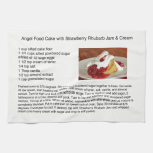 Engel-voedselkoekje met aardbei-Rhubarb Theedoek