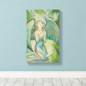 Engel voor vrede canvas afdruk (Insitu (Houten vloer))