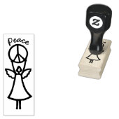 Engel voor vrede 	rubberstempel (Gestempeld)