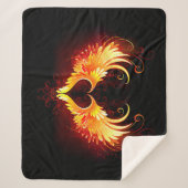 Engel Vuur Hart met Vleugels Sherpa Deken (Voorkant)