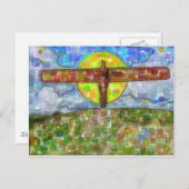 engel (waterverf) briefkaart (Voorkant / Achterkant)