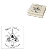 engel wenst u een witte kerst 	rubberstempel (Gestempeld)