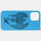 Engel zwart-blauw ontwerp Case-Mate iPhone case (Achterkant (horizontaal))