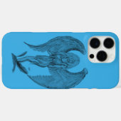Engel zwart-blauw ontwerp Case-Mate iPhone case (Achterkant (horizontaal))