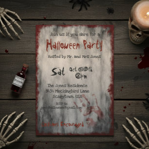 Engelachtig Bloed Bloody Halloween Feest Kaart