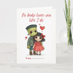 Engelachtig Cute Monster & Bruid Kaart