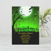 Engelachtig Halloween Feest Kaart (Staand voorkant)