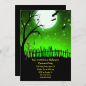 Engelachtig Halloween Feest Kaart (Voorkant / Achterkant)