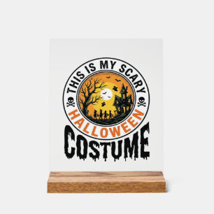 Engelachtig Halloween Kostuum Vintage Gravure Shir Acryl Bord