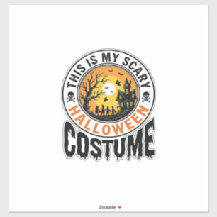Engelachtig Halloween Kostuum Vintage Gravure Shir Sticker