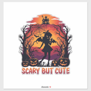 Engelachtig maar Schattig Halloween Vleermuis Meis Sticker