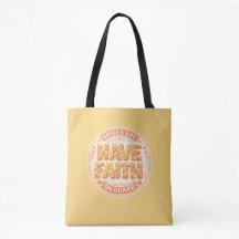 Engelachtige Faith Tote tas