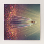 Engelachtige geest tussen drijvende bloemen van sc legpuzzel (Horizontaal)