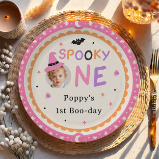 Engelachtige Halloween Geest 1e Verjaardag Papieren Bordje