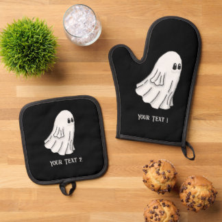Engelachtige Halloween Geest Ovenwant & Pannenlap Set