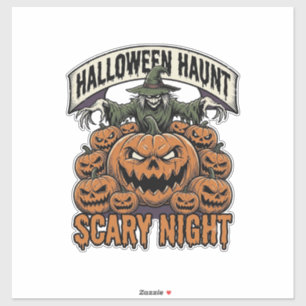 Engelachtige Halloween Pompoenen Vintage Gravure S Sticker