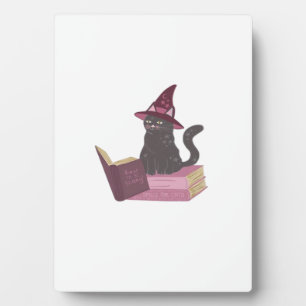 Engelachtige Heks Kat Lezend Ontwerp, Booktok Tren Fotoplaat