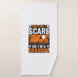 Engelachtige Opa Vintage Halloween Shirt Ontwerp_1 Badhanddoek