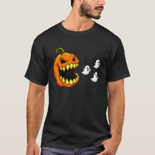 Engelachtige Pompoen Jachtige Geesten Grappige Gri T-shirt