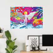 Engelachtige Robot Poster (Thuiskantoor)