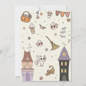 Engelachtige Spook Halloween 1e Verjaardag Kaart (Achterkant)