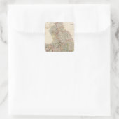 Engeland 3 vierkante sticker (Tas)