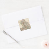 Engeland 3 vierkante sticker (Envelop)