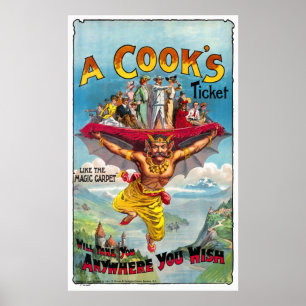 Engeland Circus Poster teruggezet