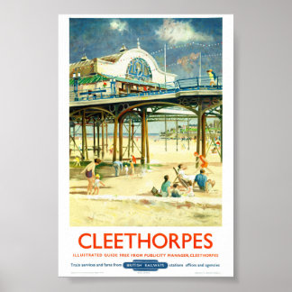 Engeland Cleethorpes Gerestaureerde Vintage Reispo Poster