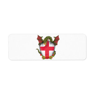 Engeland Draak en Engelse Vlag schild Etiket