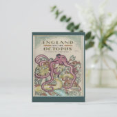 Engeland en de Octopus Briefkaart (Staand voorkant)