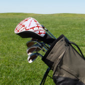 Engeland en Engelse vlag betegelde rode personalis Golfheadcover (Insitu)