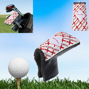 Engeland en Engelse Vlag Getegeld Rood Personalisa Golfheadcover