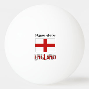 Engeland en Engelse vlag met jouw naam Pingpongballen