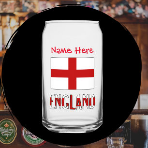 Engeland en Engelse Vlag Rood Personalisatie Blikvorm Glas