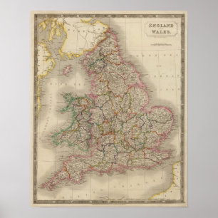 Engeland en Wales 3 Poster