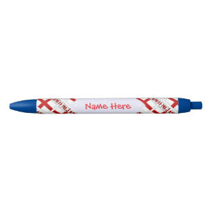 Engeland Engelse Vlag Getegeld Rood Gepersonalisee Zwarte Inkt Pen