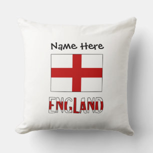 Engeland Engelse Vlag Zwart Personalisatie Kussen