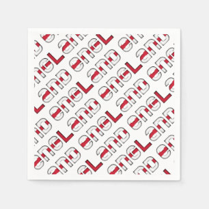 Engeland Engelstalig Typografiepatroon Servet