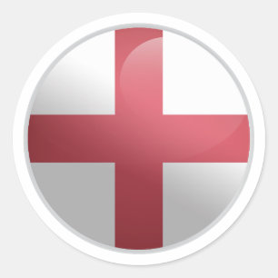 Engeland Glossy Circle Vlag Ronde Sticker