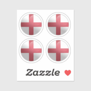 Engeland Glossy Circle Vlag Sticker