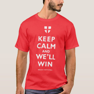 Engeland houdt kalm rood t-shirt