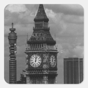  Engeland - kantoor van Londen Big ben Vierkante Sticker