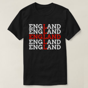 Engeland Land Vlag Naam Voetbal Fan T-shirt