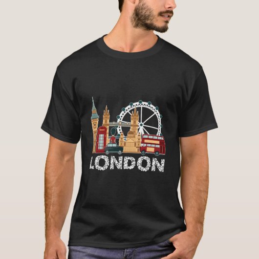 Engeland Londen Reizen voor toeristen T-shirt (Voorkant)