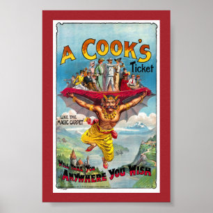 Engeland Oude Circusposter Gerestaureerd Poster