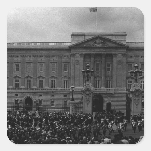  Engeland Oude Guard Buckingham Palace Vierkante Sticker (Voorkant)