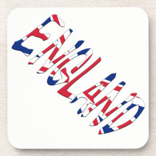 Engeland overlay op Union Jack coastercn Bier Onderzetter
