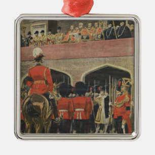 Engeland, proclamatie van de nieuwe koning George Metalen Ornament